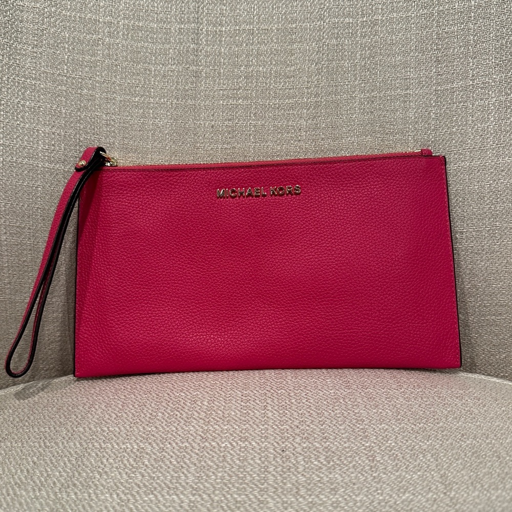 Michael Kors Leather Pink Wrislet